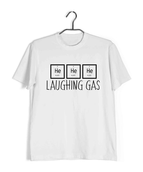 Chemistry Laughing Gas Hehehe Science Nerd Casual Graphic Printed T-Shirt for Men